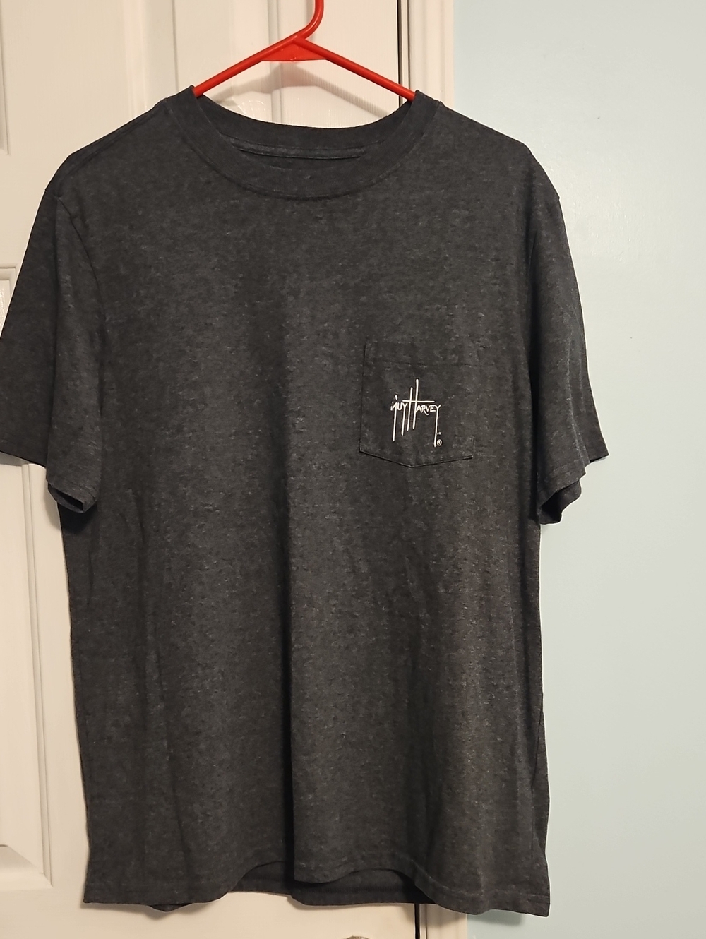Guy Harvey Charcoal Short Sleeve Pocket Tee
